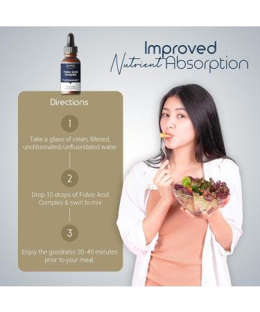 Fulvic Acid Complex Drops 1 Fl Oz Bottle | Hydration, Antioxidant, Gut Health | Immune Support | Nutrient Absorption | Trace Minerals | Cognitive Wellness | 2+ Month Supply - Buy Online on GoSupps.com