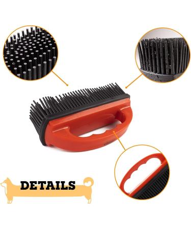 Vitazoo 2x Hair Removal Brush - Best Dog Hair & Upholstery Cleaner for Textiles Carpets and Vehicle Cushions | Rubber Brush for Easy Hair Removal - Buy Online on GoSupps.com