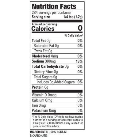 Gefen Pure Baking Soda 12oz (3 Pack) - 2.25lb Total, 100% Sodium Bicarbonate in Resealable Container - Buy Online on GoSupps.com