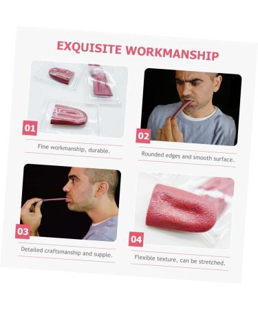 Buy Ibasenice 2-St Fake Tongue Prop Fun Toy for Kids & Adults Perfect for Costumes & Pranks | 5x3.5cm - Buy Online on GoSupps.com