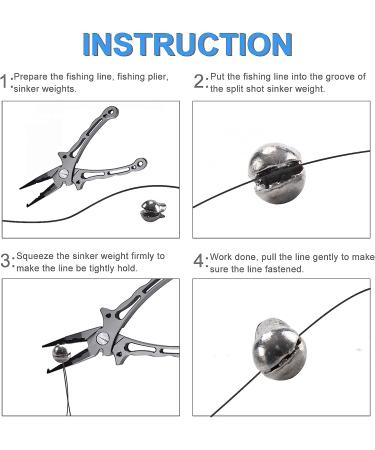 100Pcs Fishing Weights & Sinkers | Round Split Shot Sinker | Removable Lead Egg Sinkers | 5 Sizes 0.007 oz to 0.07 oz | Double Open - Buy Online on GoSupps.com