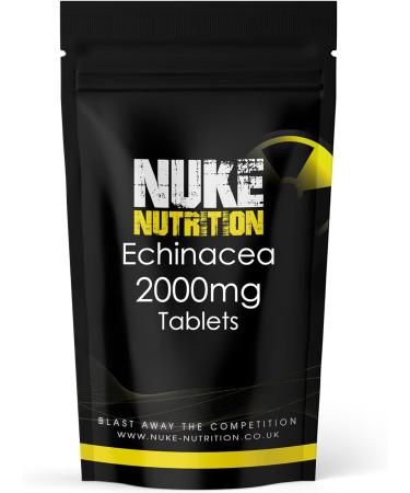 Nuke Nutrition Echinacea Tablets High Strength x120 - Immune Support Echinacea Herbal Supplements 120 Capsules