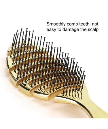 Double Sided Head Comb - Durable & Portable Hair Brush (Gold) | Ideal for Hairdressing - Buy Online on GoSupps.com