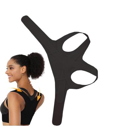 Spine Corrector - Adjustable Shoulder Brace for | Effective Back Corrector Braces for Women Men Black Large - Buy Online on GoSupps.com