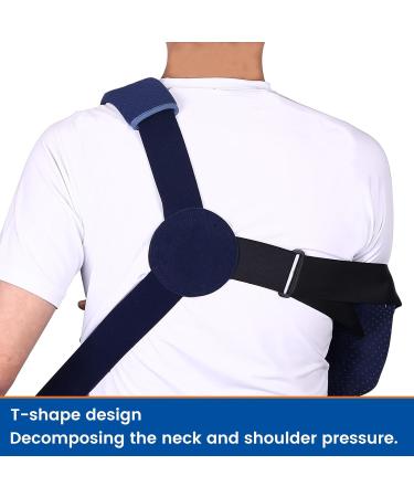Arm Sling for Shoulder Injury - Comfort Immobilizer Brace with Waist Strap for Rotator Cuff Surgery (Right Arm Large 40-51 inch - Buy Online on GoSupps.com