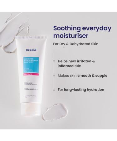 RE _EQUIL Ceramide & Hyaluronic Acid Moisturiser - Hydrating Face Cream for Normal to Dry Skin | 100G Barrier Repair Cream - Buy Online on GoSupps.com