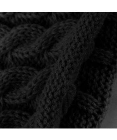 CheChury Toddler Hat and Scarf Set - Baby Warm Knit Pom Beanie Cap with Circle Loop Scarf Neckwarmer 1-3 Years - Black - Buy Online on GoSupps.com