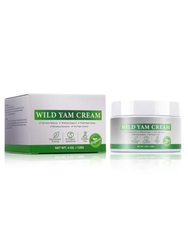 Wild Yam Cream for Hormone Balance - Organic Menopause & Menstrual Support | 4 OZ - Buy Online on GoSupps.com