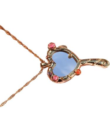 Oralgos Sparkling Heart-Shaped Glasses Necklace | Unique Gold Jewelry for Women & Girls | Fashionable Accessory - Buy Online on GoSupps.com