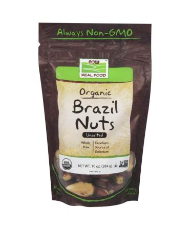 Now Foods Real Food Organic Brazil Nuts Unsalted 10 oz (284 g)