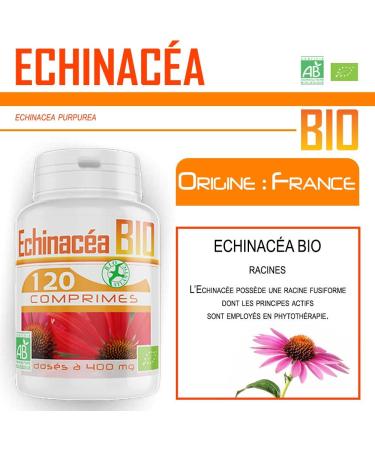 Organic Echinacea - 400 mg -120 tablets - Buy Online on GoSupps.com