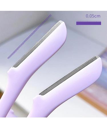 AIBYKS Eyebrow Razor Set - 5 PCs Portable Facial Hair Removal Tools - Purple Eyebrow Trimmer for Dermaplaning - Buy Online on GoSupps.com