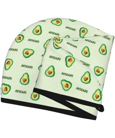 Green Avocado Microfiber Hair Towel - Super Absorbent Quick Dry Hair Wrap for Women | Ideal for Long Curly & Thick Hair - Buy Online on GoSupps.com