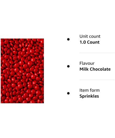 Coloured Milk Chocolate Beans Red - Cake & Cookie Decoration Sprinkles - Buy Online on GoSupps.com