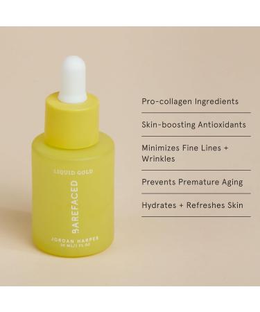 Barefaced Anti-Aging Bundle (Retinoid Alternative) - Toning Pads Liquid Gold RetinAL Hydrating Lotion - Brighten Retexture and Hydrate Skin - Buy Online on GoSupps.com