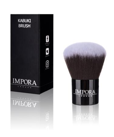 Kabuki Powder Makeup Brush by Impora London. Apply Powders Blush Bronzer Foundation Mineral Make up Pressed Powder. Black
