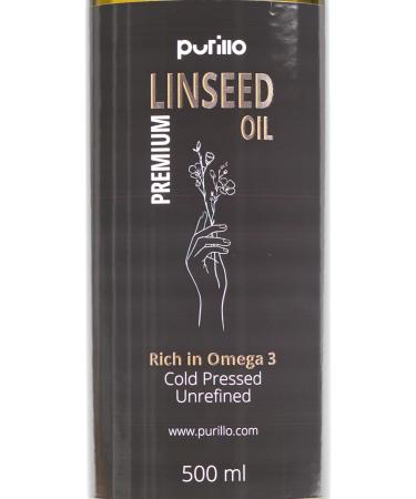 Linseed oil cold-pressed unrefined - Purillo (500 ml) - Buy Online on GoSupps.com