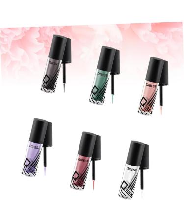 NOLITOY 6pcs Liquid Eyeliner Shimmer Eyeshadow Liquid Eyeliner Glitter Eye Shadow Flash Liquid Eyeshadow - Buy Online on GoSupps.com