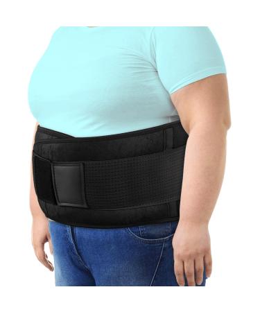 ABACKH Back Brace for Lower Back Pain - Lumbar Support Belt for Women & Men - Relief Back Pain Lower Back Pain Relief for Herniated Disc  Sciatica  Scoliosis Lower Back Belt 5XL(53-65) Black-5XL(53-65)