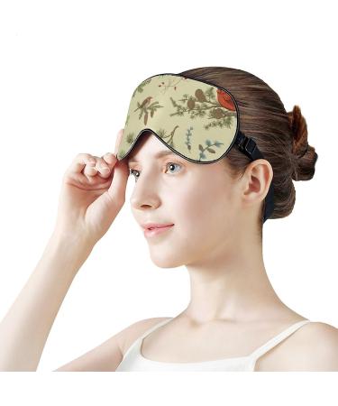 Birds and Branches Sleep Mask - Adjustable Eye Cover for Sleeping and Travel - Blocks Light for Men and Women - Buy Online on GoSupps.com
