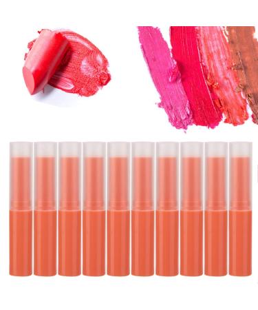 Colorful Lip Balm Tubes Easy to Dispense Perfect for Filling with Lipstick Lip Gloss Easy Operation Meet Different Demands (06# lipstick tube orange )
