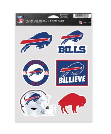 Wincraft Sticker Multi-Use Set of 6 19x14cm - NFL Teams Buffalo Bills One Size