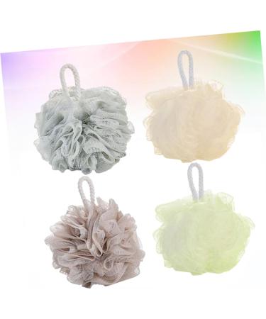 Housoutil 4pcs Large Bath Ball Shower Pouf - Premium Mesh Sponge for Relaxing Bath Experience - International Shipping Available - Buy Online on GoSupps.com