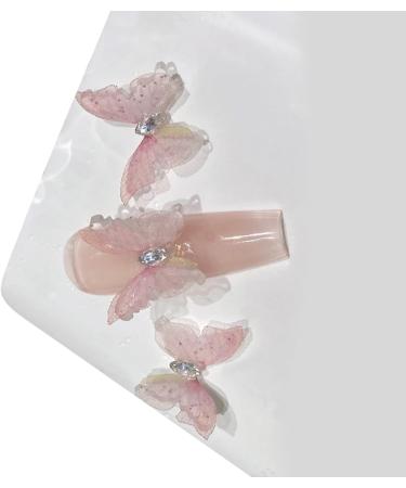 3PCS 3D Small Butterfly Nail Nail Decor DIY Embellishments Nails Art Decoration Suitable For Various Crafts & Silver Nail H1454 - Buy Online on GoSupps.com