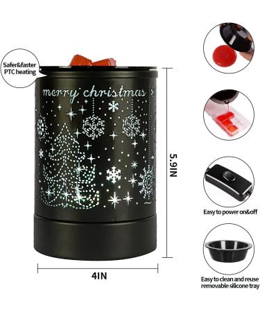 Enaroma Black Christmas Wax Warmer | Electric Wax Melter & Tart Burner for Home Decor - Buy Online on GoSupps.com