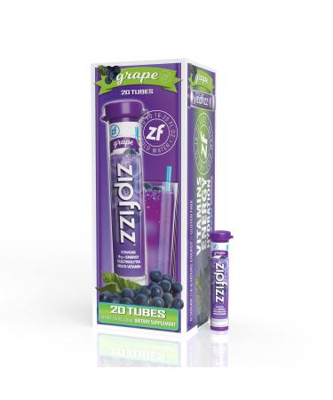 Zipfizz Energy Drink Mix, Electrolyte Hydration Powder with B12 and Multi Vitamin, Grape (20 Pack) Grape (Pack of 20) - Buy Online on GoSupps.com