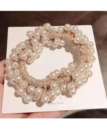 Kaiaiwluo Pearl Hair Ties - 3-Piece Set of Elegant Elastic Scrunchies & Bracelets for Women & Girls - Buy Online on GoSupps.com