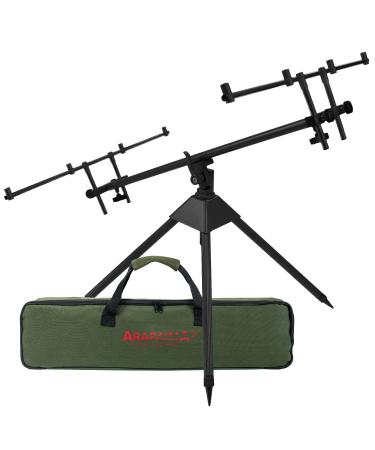Arapaima Fishing Equipment Rod Pod 'Allround' rod holder Aluminum for 4 rods |Adjustable fishing rod pad |Including bag for rod stands