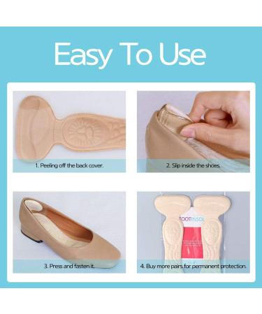 Heel Shoe Inserts - High Heel Gel Cushion Insole Pads for Women - 2-in-1 Clear Shoe Liners (1 Pair) | Comfort & Support - Buy Online on GoSupps.com