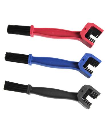 SBYURE 3 PCS Bike or Motorcycle Chain Washer Bicycle Chain Cleaner Chain Cleaning Brush Tool(Blue,Red and Black)