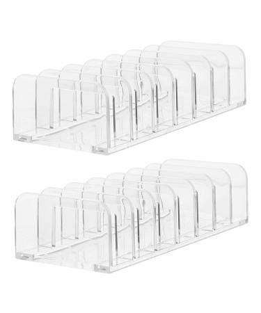 Beavorty Makeup Pallete 4 Pcs Partition Storage Display Rack Eyeshadow Organizer Plastic Purse Organizer Face Powder Acrylic Makeup Organizer 17X7X4CMx2pcs Transparentx2pcs