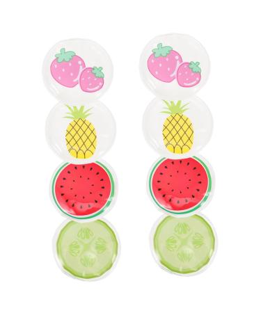 Solustre 8 pieces of gel ice cream mask Insulin ice winding Gel-eye pads Cold compress bag cooling night-eye masks under the eyes of gel-pads eye-gel patches Gel eye masks