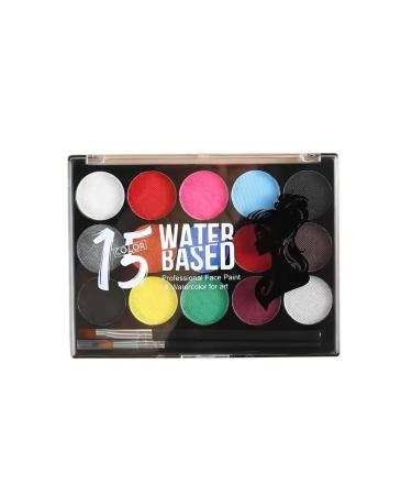Wootapson 15-color face paint palette makeup set cream blush wide selection of colors suitable for body and face suitable for all makeup types unisex