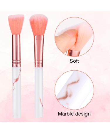 Shop WLLHYF 10-Piece Marble Makeup Brushes Set | Soft Pink Bristles for Eyeshadow Foundation & More - Professional Cosmetic Tools - Buy Online on GoSupps.com