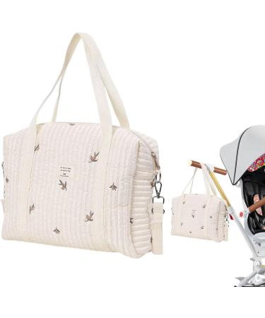 NewDVMMSS Soft Cotton Diaper Bag Carrier | Embroidered Children's Room Storage & Toy Organizer for Travel - Buy Online on GoSupps.com