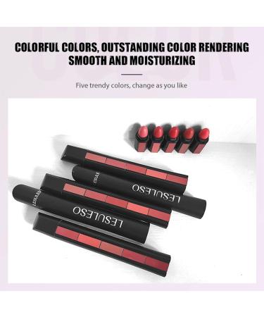  tongfeng Long-lasting lipsticks | 5-in-1 moisturizing lipstick | Waterproof lip gloss packs velvet lip cosmetic makeup for women Tongfeng - Buy Online on GoSupps.com