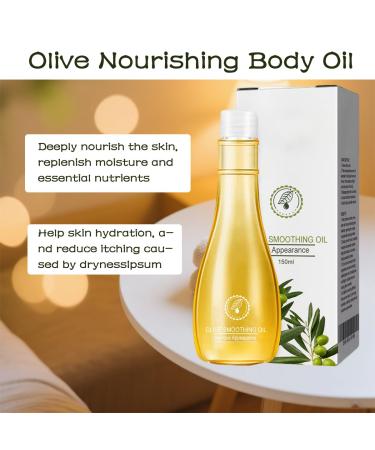 VSDFAW Olive Nourishing Body Oil Olive Smoothing Oil for Skin Repair Moisturizing & Nourishing for Soft Smooth & Skin (5.23floz/Pcs) (2Pcs) - Buy Online on GoSupps.com
