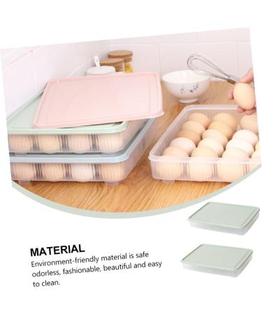 LABRIMP Egg Tray Holder 2pcs Box Egg Storage Box Eggs Beverage Container Household Kitchenware Egg Tray Egg Plate re-usable - Buy Online on GoSupps.com