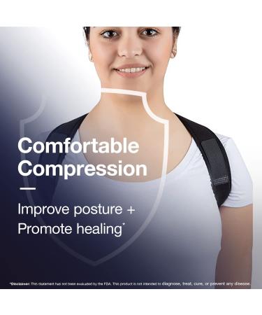 Armor Back Brace for Posture Correction | Clavicle Stabilizer | Thoracic Support | Adjustable Closure | Black - Men & Women - Buy Online on GoSupps.com