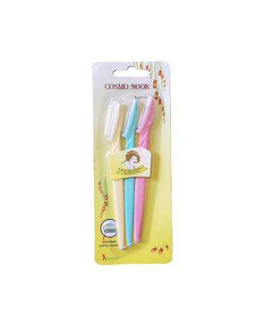 Eyebrow Razor with Precision Cover - 3 ct Dermaplane & Face Razors for Women's Eyebrow Shaping & Peach Fuzz Removal - Buy Online on GoSupps.com