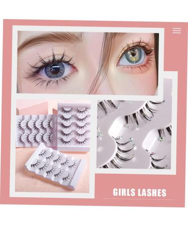5 Pairs diamond eyelashes christmas lashes false eyelashes with diamond spiky lashes diamond false fake eyelash for women lash extensions asian lashes cosmetic girl fiber Miss - Buy Online on GoSupps.com