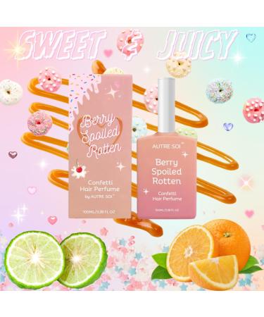 Confetti Hair Perfume Berry Spoiled Rotten with Natural Fragrance Oil 100ML/ 3.38FL OZ Sweet & Fruity Vanilla Cotton candy parfum hair mist spray Cruelty Free Long lasting for all hair. - Buy Online on GoSupps.com