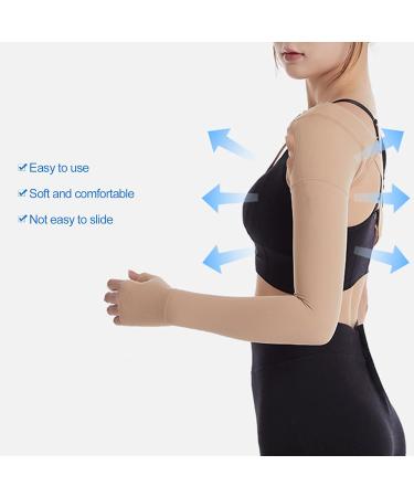 Buy Lymphedema Compression Arm Sleeve - Post Mastectomy Support for Edema Relief (XL-Left - Buy Online on GoSupps.com