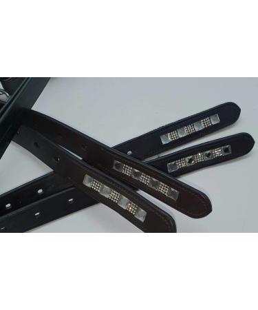 Buy Big Liz Braun Black Leather Glittering Children Stirrup Straps 100 110 120 cm - Numbered Tysons (120 cm) - International Shipping Available - Buy Online on GoSupps.com