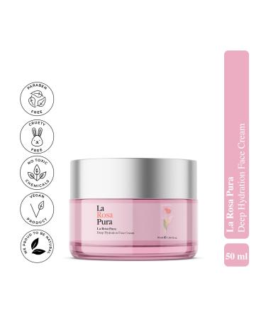 la rosa pura Deep Hydration Face Cream with 100% Pure Rose Oil | Anti-Aging Moisturizer for Dry Skin | Reduces Fine Lines & Wrinkles | Hydrates & Nourishes for Radiant Skin | All Skin Types - Buy Online on GoSupps.com