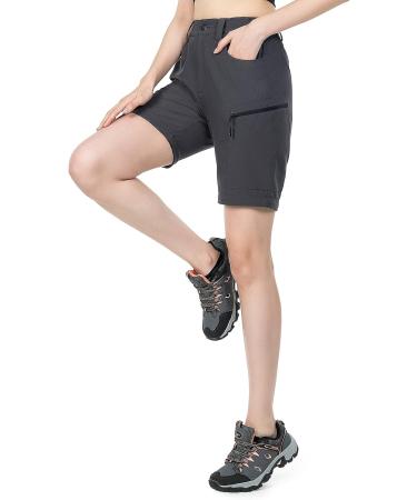 Wespornow Women's Convertible Hiking Pants | Quick Dry Cargo Pants for Camping, Travel, Outdoor Activities | Dark Grey, X-Large - Buy Online on GoSupps.com